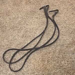 Black Leather Braided Belt